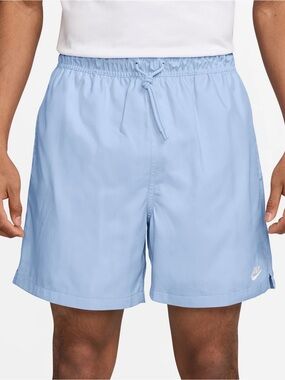 NWT Nike men Club Medium Sportswear Essentials Woven Lined Shorts Light Blue